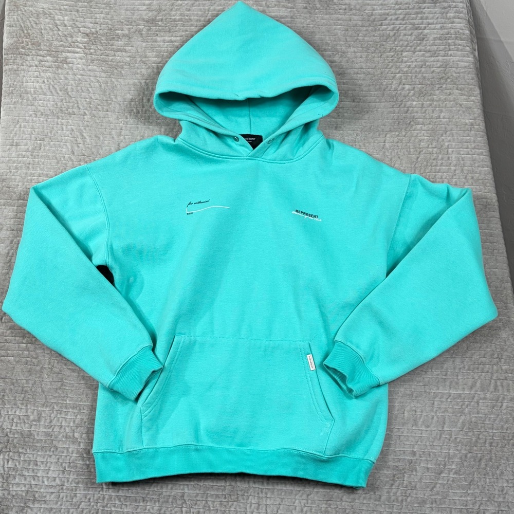 Represent Clo Patron of the Club Hoodie Teal Turquoise Summer 2022 Mens Small